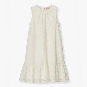 Kate Spade eyelet shift dress in cream / white